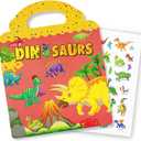 Reusable Sticker Book, Dinosaur Stickers Educational Learning Toys Travel Stickers Activity Books for Toddler Girls Boys Age 3+ Birthday Gifts