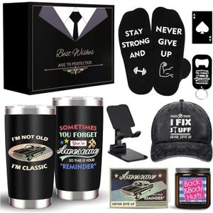 Birthday Gifts for Mens Him Who Have Everything, Unique Birthday Gift Baskets for Men Dad Husband Brother Boyfriend, Funny Grandpa Uncle Father Presents Man Black Thank you Gifts Ideas