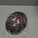 KVEKVE Vintage Ornaments Framed Oval Wall Art,Rustic Winter Snowy Bells Decor,Rustic Scene Hanging Canvas Prints For Birthday Gifts For Women,Housewarming Gifts,Bedroom Living Room,8.6x11.4 Inch