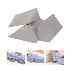 Fanwer Bed Wedges & Body Positioners (3 in 1), 40 Degree Wedges for Bed Positioning,Positioning Pillows for Elderly, Wedge Pillow for Bed Sores, Side Sleeping, After Surgery,Back Pain,Grey