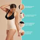 MARENA SFBHA2 Womens Girdle with High Back, No Closure, Bikini-Length - Post-surgical Shapewear Support (Black, M)