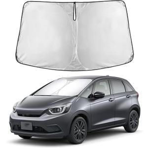 EcoNour Windshield Sunshade Compatible for Honda Fit 2007-2022 2023 2024, Sun Visor for Front Windshield & Window Sun Shade Cover, UV Heat Blocker & Protector, Car Accessories
