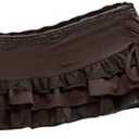 Verdusa Women's Cheetah Mini Micro Skirt Y2k Ruffle Lace Ruched Drawstring Tiered Skirts with Shorts S