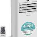 SereneLife 10,000 BTU Portable Air Conditioner and Heater, Small AC with Dehumidifier and Fan, Mini AC Unit with 450 Sq. Ft. Coverage, Includes Remote Control and Window Mount Kit