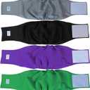 Teamoy Male Dog Belly Bands Washable 4-Pack, Reusable Dog Diapers Wraps for Incontinence & Marking (L1,16-20" Waist)