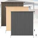 Kokorona Outdoor Roller Shades 5' W x 6' L (60" W x 72" H), Cordless Patio Shades Roll Up Outdoor, 90% UV Protection Outside Sun Shade Roller Blinds Cloth for Porch Pergola Balcony Windows, Dark Grey