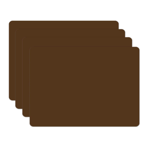 Silicone Placemats, Food-Grade Non-Slip Waterproof, Dining, Stain Resistant, Countertop Protector, Kitchen Counter Mat, Heat Resistant, Baking mat Dishwasher Safe (15.7x11.8Inch-4pack, Coffee)