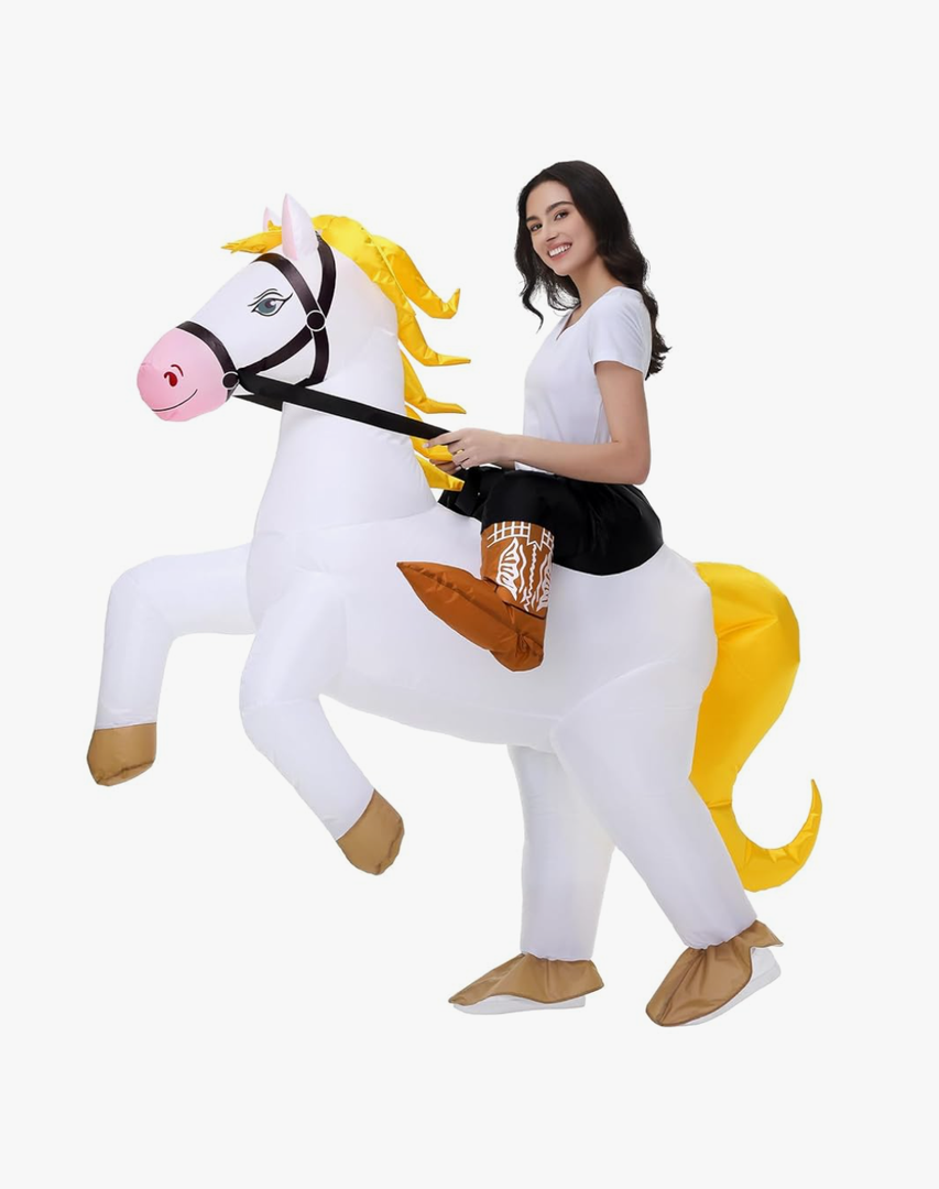 Stegosaurus Inflatable Horse Costume Adult Halloween Blow Up Costumes Ride On White Horse Costume Funny Riding Horse Suit for Men Women Cosplay Kentucky Derby Party
Amazon's Choice