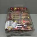 SHareconn 145pcs Christmas Balls Ornaments Set, Shatterproof Plastic Baubles Snowflakes, Stars and Tree Topper for Xmas Tree Holiday Wedding Party Decorations with Hanging Strings, Gold and Red