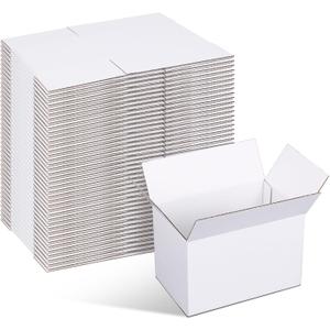 PHAREGE 6x4x4 inch Shipping Boxes Bulk 40 Pack White, Corrugated Boxes Mailer for Packaging Small Business, Small Cardboard Gift Boxes for Wrapping Mailing Present