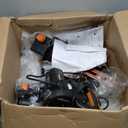 Evolution Power Tools R185SMS+ Sliding Miter Saw with Multi-Material Cutting, 45 Degree Bevel, 50 Degree Miter, 210 mm Slide, Blade Included Cuts Wood Plastic Metal & More, 7-1/4"