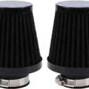 OKSTNO 2PCS Motorcycle Air Intake Filter Cleaner Black for Yamaha Suzuki Kawasaki ATV (54mm52-53-54)