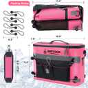 Dreizack Kayak Cooler Behind Seat, Waterproof Cooler for Kayaking,Paddle Board Cooler Compatible with Lawn-Chair Seat Kayak Accessories Cooler Bag Kayak Cooler Tow Behind for Camping Fishing, Pink