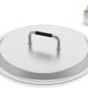 Fire Pit Lid for Solo Stove Yukon 2.0 & 1.0 Accessories, Stainless Steel Fire Pit Cover for Solo Stove Lid 27" Yukon and Other Outdoor Firepit Accessories, Shield with Heat Resistant Handle