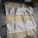 Flying Banner car seat Covers Set airmesh Breathable Fashion Easy Bench Split Protectors Sport Fashion (Beige & Beige, Full Set - Low Back)