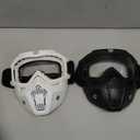 POKONBOY Detachable Masks, Tactical Mask with Goggles Compatible with Nerf Rival, Apollo, Zeus, Khaos, Atlas, & Artemis Blasters Rival Mask (Black+White)