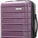 Samsonite Omni 2 International Carry-On Luggage with 360 Spinner Wheels - Scratch Resistant Hardshell - TSA, Airline-Approved - Expandable Polycarbonate Shell for Lightweight Travel - Purple