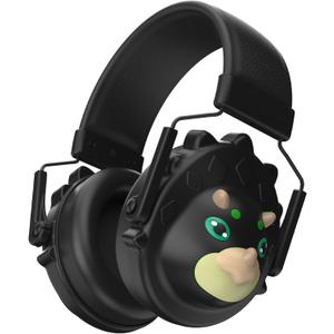 Noise Cancelling Headphones for Kids, Ear Muffs for Noise Reduction with Dinosaur Shaped, Ear Protection Earmuffs (Black)