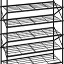 IBUYKE 6 Tier Shoe Rack, Large Capacity Shoe Storage Organizer for 24 Pairs of Shoes, Metal Shoe Storage Rack with Shelf for Entryway Hallway Closet Garage, Black TXJ016B