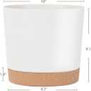 kubvici Plant Pots for Indoor Plants, 2 Pack 10 Inch Plant Pot Plastic Flower Pots Planters with Drainage Saucer for Indoor Outdoor Garden Home (10" White)