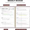 2 x 2026 Planner - Weekly and Monthly Planner, January 2026 to December 2026, Spiral Bound 2026 Calendar Planner Book, Inner Pocket, Perfect for Office Home School Supplies - A5 (6.3" x 8.5"), Burgundy