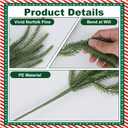DR.DUDU 18" Norfolk Pine Branches for Vase Filler- 8 Pack Chritmas Greenery Stems, Real Touch Artificial Plants for Table Centerpieces Christmas Home Decor
