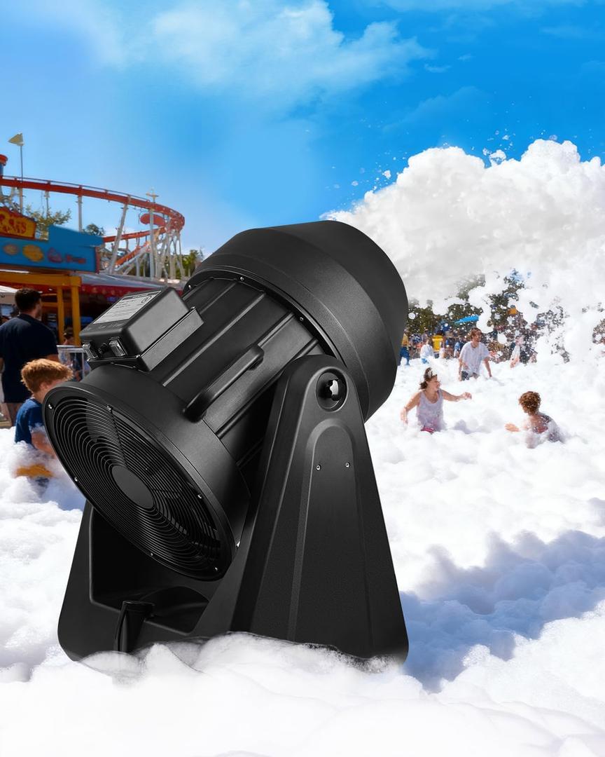 Large Foam Machine for Party, Commercial Foam Cannon with 1100W High Power Motor & Wheels for Pool, Outdoor Activities, Birthdays and Celebrations