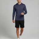 Real Essentials 3 Pack: Men's Dry Fit Wicking Long Sleeve Fishing Active Hoodie Pullover Sweatshirt (Big & Tall) (Black, XL)