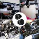 2PCS 6AN Male Flare Blanking Plug Fitting Adapter, Black Anodized Aluminum Hard Hex Head Nut Plug Adapter, Automotive Accessories Suitable for Vehicle Fuel Oil Line End Modification