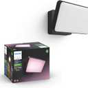 Philips Hue Discover Outdoor Smart Flood Light Fixture, Black - 15W, White and Color Ambiance LED Color-Changing Light - 1 Pack - Requires Hue Bridge - Control with Hue App and Voice - Weatherproof
