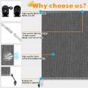 Grey Outdoor Roller Shades 8' W x 8' H, Exterior Cordless Patio Shade Roll up-Down Blinds Spliced Design (Fixed 2 Poles, One-Full Piece Fabric Sunshade)