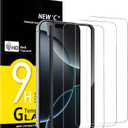 NEW'C 3 Pack Designed for iPhone 16 Pro Max Screen Protector (6.9 inches), Tempered Glass with easy installation tool included,Case Friendly Ultra Resistant (Transparent)