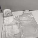 Grandaily Memory Foam Toilet Rugs U-Shaped 24x20, Ultra Soft, Non-Slip and Absorbent Bathroom Rugs, Machine Wash Dry, Comfortable Contour Bath Mat for Toilet Base, Grey