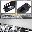 Taiyin 2 Pcs 2u 19 Inch Horizontal Cable Management Panel, 12 Slot Rack Cable Organizer with Removable Cover for Server & Network Rack