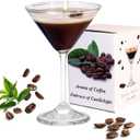 Espresso Martini Candle Unique Gifts for Women Girls,Strong Scented, Natural Soy Wax Coffee Candle Decor for Home,Bedroom,Bar,Coffee Martini Candles Gifts for Christmas,Birthday,Halloween