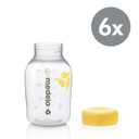Breast Milk Collection and Storage Bottles with Solid Lids - 6pk/5oz-150mL Breastmilk Container, Compatible with Medela Breast Pumps and Made Without BPA