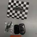 TPU Car Key Case Cover Shell Fob for Toyota CHR Hilux Fortuner Land Cruiser 200 Camry Corolla Crown RAV4 Highland Key Chain Accessories (4 Button Grey)