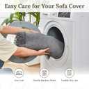 HOMERILLA Sectional Couch Covers 2 Pieces L Shaped Sofa Cover for Sectional Couch L Shape Washable Blanket Furniture Protector for Pets Dogs (Dark Grey, X-Large)