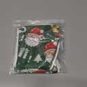 2 x Christmas Dog Bandanas,Reflective Dog Bandana for Night Safety,Adjustable Santa Claus Dog Scarf Triangle Boy and Girl Pet Scarves for Medium Dogs,Green,M