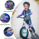 BOSONER Kids/Youth Knee Pad Elbow Pads for Roller Skates Cycling BMX Bike Skateboard Inline Rollerblading, Skating Skatings Scooter Riding Sports,  Blue / Purple, Small (3-7 years)