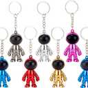 Pack Of 2, PH PandaHall 7 Colors Space Astronaut Keychain Spaceman Key Chain Space Key Ring Backpack Charms Spaceman Robot Keychain Creative Car Key Rings for Men Woman Key Purse Handbag Backpack Decoration