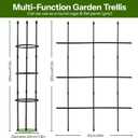 2 Pack Garden Trellis, 47" Trellis for Potted Plants, Tomato Cages, Plant Cages & Supports for Vines Crop, Plant Trellis for Climbing Plants Indoor Outdoor,Flower, Vines, Vegetable, Pots