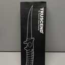 TRUSCEND Boning Knife with Protective Sheath, Razor Sharp Stainless Steel Chef Knives for Boning Filleting Trimming Skinning, Kitchen Cutlery with Ergonomic Anti-slip Handle (A-Black-7")