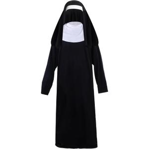 Nun Costumes for Women - Nun Outfit with Headpiece for Cosplay & Party Dress Up (2 Pcs) (X-Large)