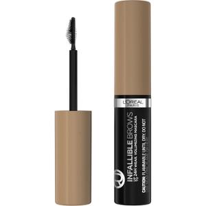 L'Oreal Paris Infallible Volumizing 24H Wear Brow Mascara, Long Lasting Eyebrow Makeup for 2X Fuller Eyebrows, 7.0 Blonde, 0.13 Fl Oz
