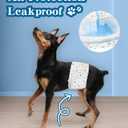 Dog Diapers Male Wraps, Disposable Male Dog Diaper, Super Soft Absorbent Doggie Diapers for Boy Dogs with Incontinence Marking or Excitable Urination(XS, 50)