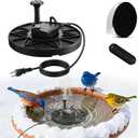 3 Pcs Bird Bath Heater for Outdoor in Winter Submergible De icer and Pipe Insulation Tape Outdoor Extension Cord Cover for Chicken Bird Poultry Tank Drinking(70w,with Fountain Pump)