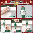 12Pcs Christmas Garland Hanger for Mantle Garland Hoods Wreath Ties Adjustable Stocking Holder Reusable Silicone Adhesive Straps for Christmas Wreath Fireplace Mantle Stairways Banisters