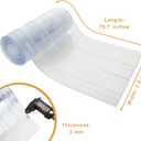 SHUESS Plastic Vinyl Replacement Strip Curtain 6.56 Ft x 7.5 Inch, 0.08 Inch Thickness, Clear Plastic Strips Freezer Curtains, PVC Doggie Door Replacement Strips for Commercial Entry Doors, Pet Doors
