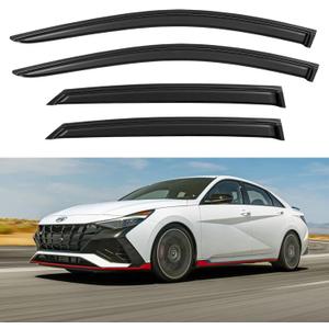 Window Visors Rain Guards Shield for 2021 2022 2023 2024 2025 2026 Hyundai Elantra, Out-Channel Window Vent Wind Deflectors Visors Shades for 21-26 Elantra